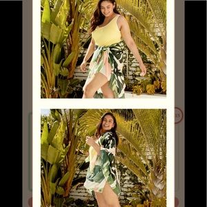 NWT Palm Printed Beach Sarong / Cover up